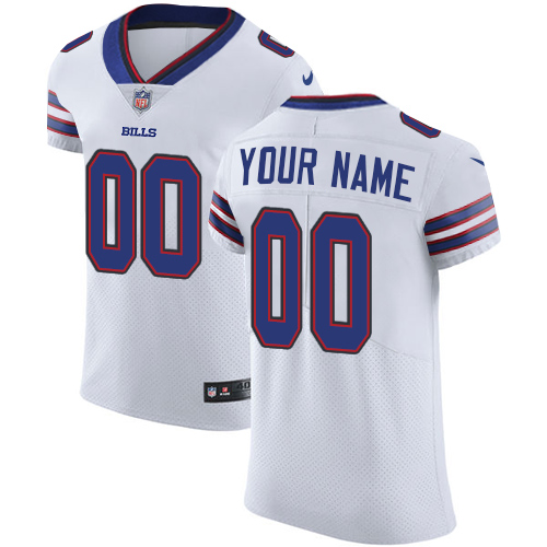 Men's Buffalo Bills White Vapor Untouchable Custom Elite NFL Stitched Jersey